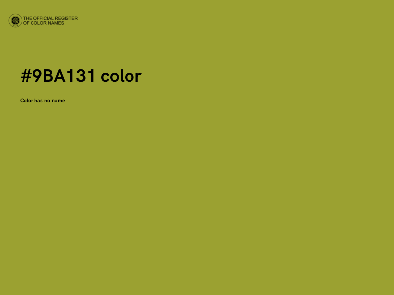 #9BA131 color image