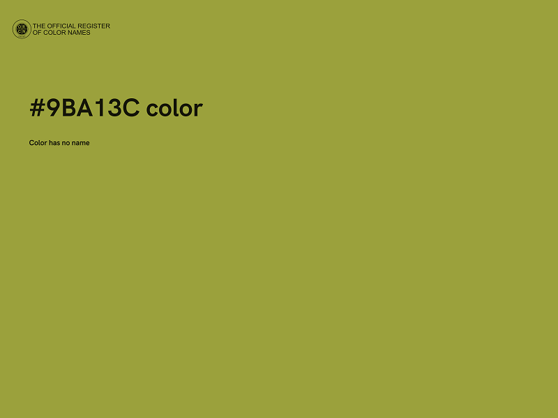 #9BA13C color image