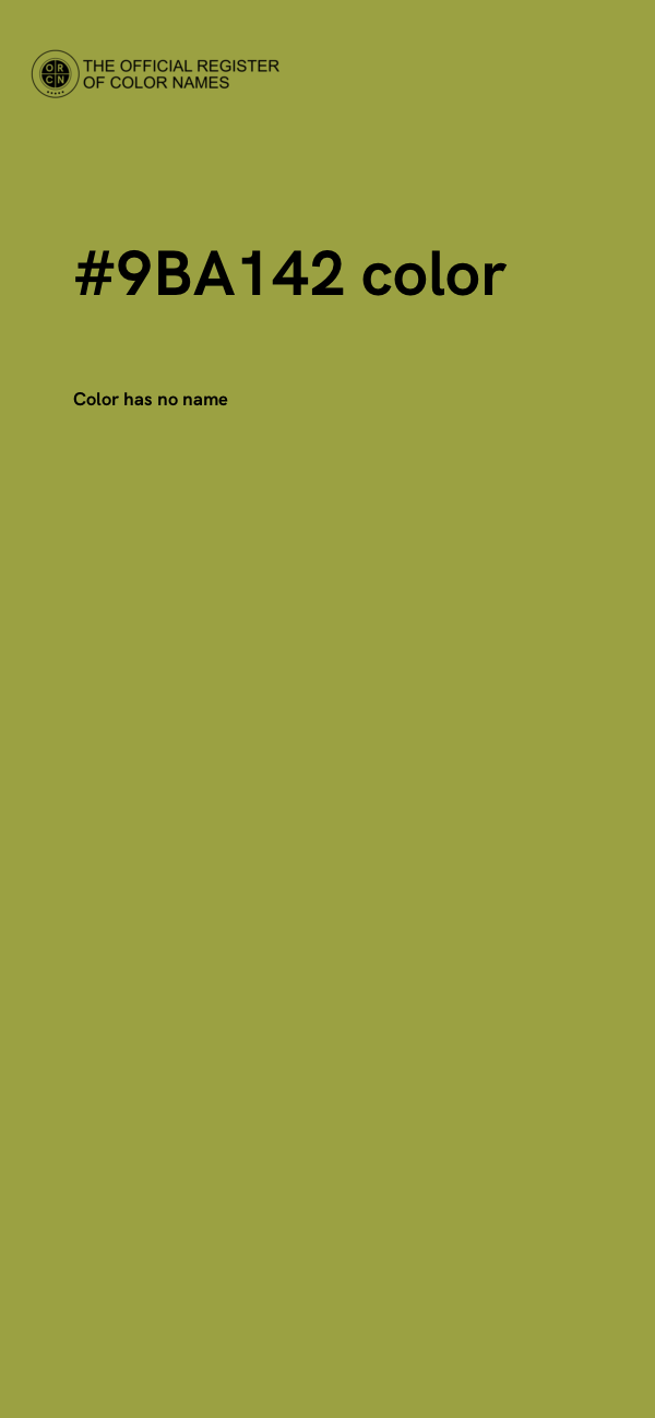 #9BA142 color image