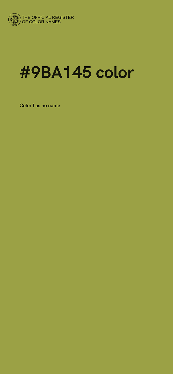 #9BA145 color image