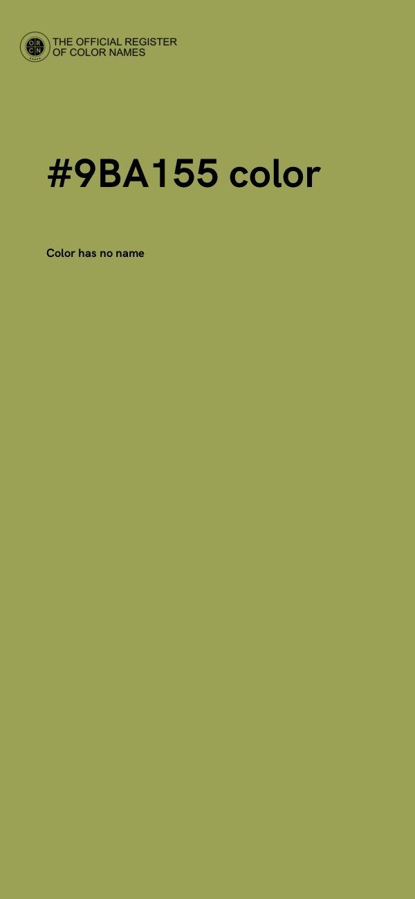 #9BA155 color image