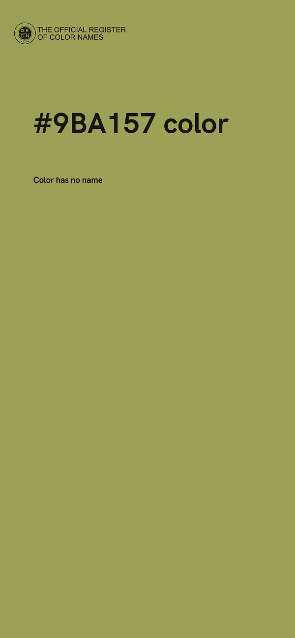#9BA157 color image