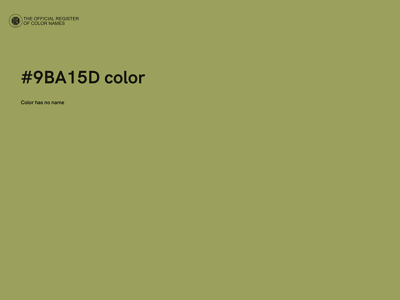 #9BA15D color image
