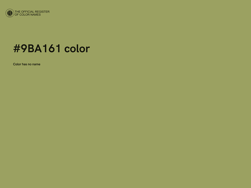 #9BA161 color image