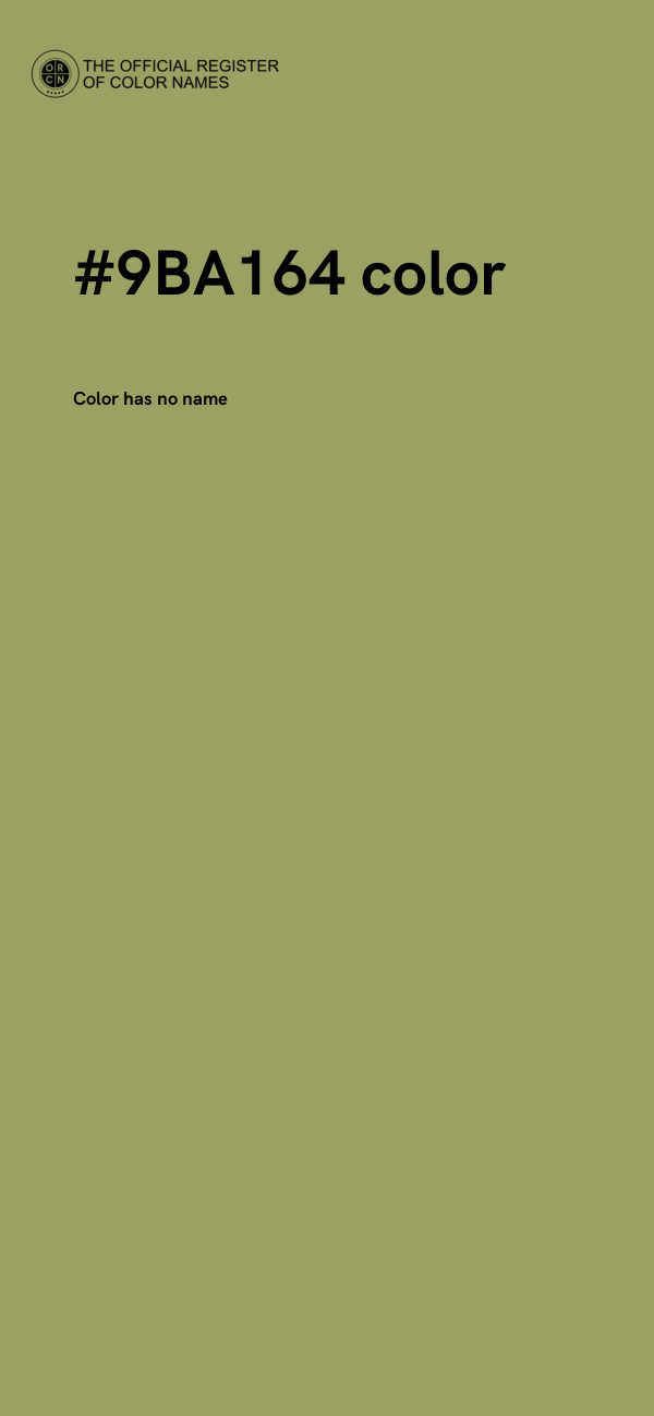 #9BA164 color image
