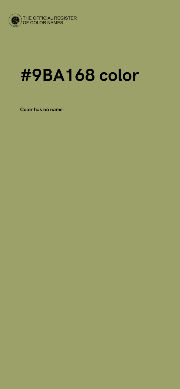 #9BA168 color image