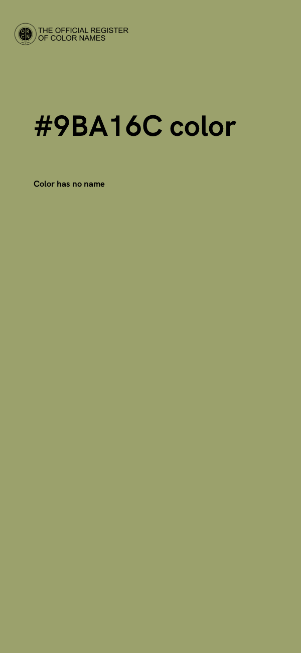 #9BA16C color image