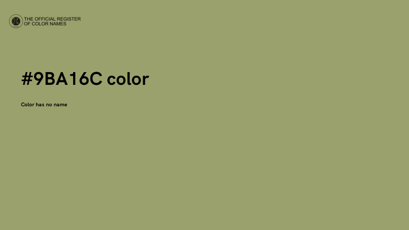 #9BA16C color image