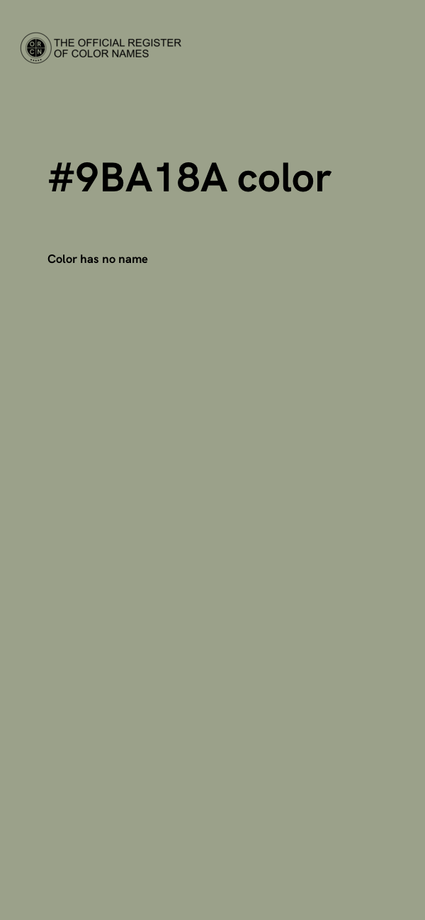 #9BA18A color image