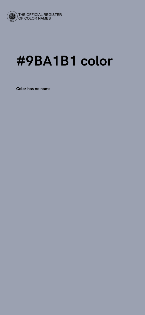 #9BA1B1 color image