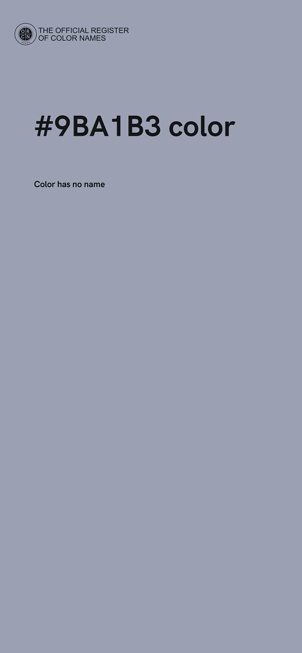 #9BA1B3 color image