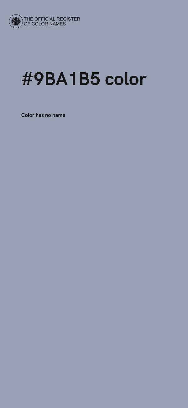 #9BA1B5 color image