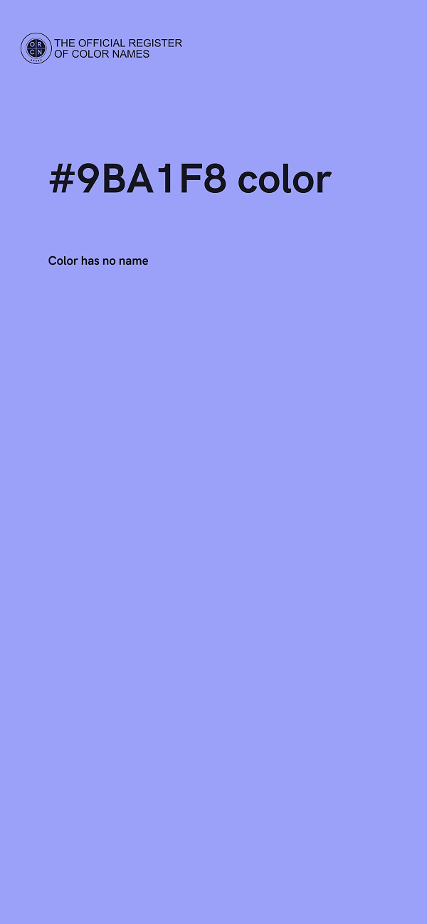 #9BA1F8 color image