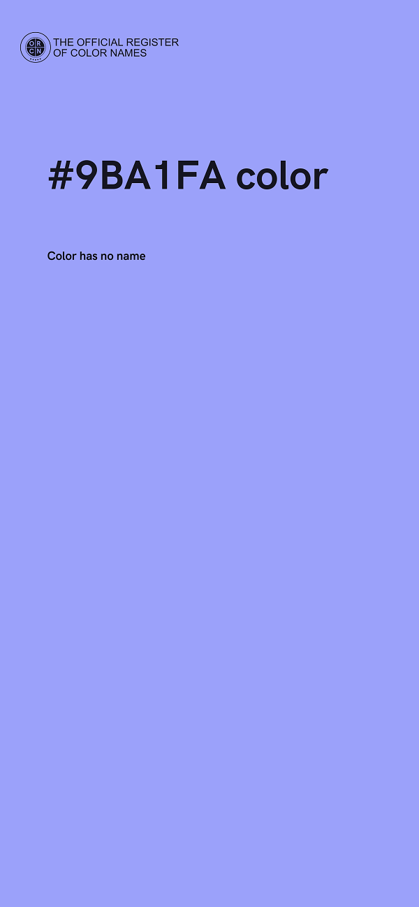 #9BA1FA color image