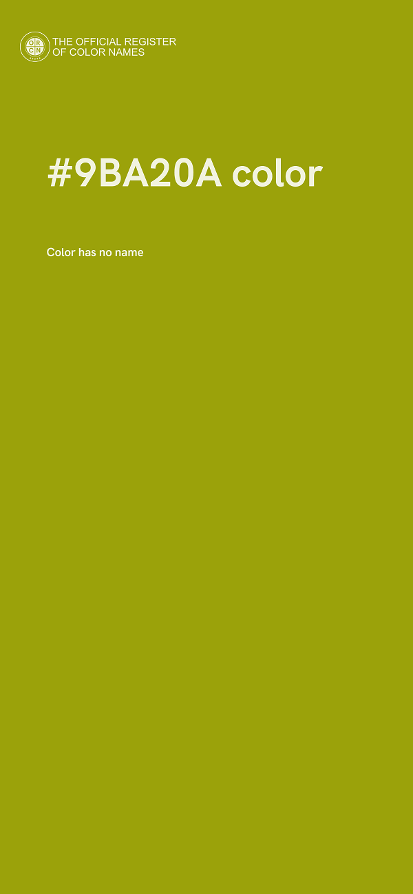 #9BA20A color image