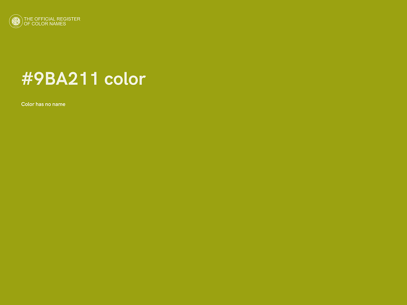 #9BA211 color image