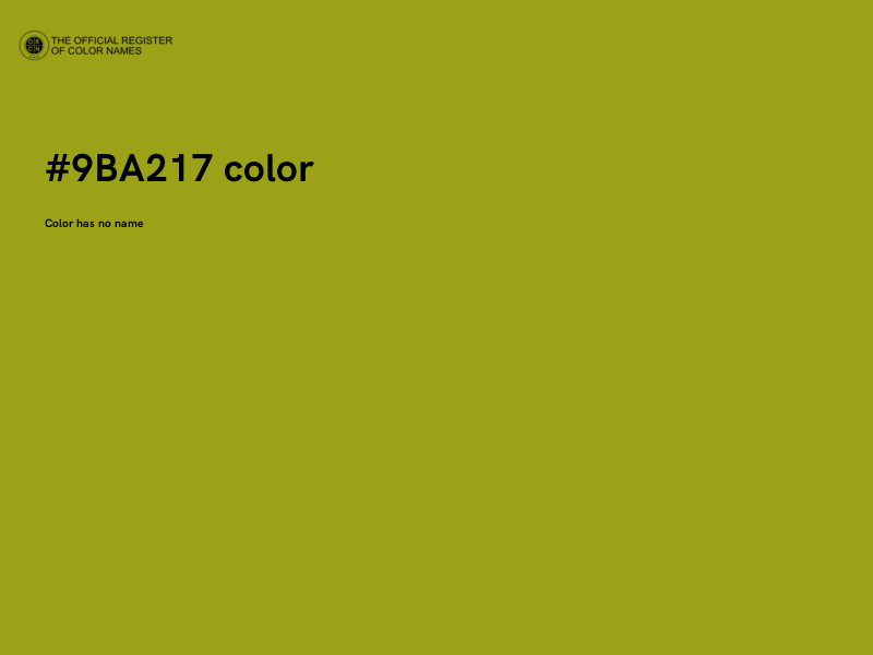 #9BA217 color image