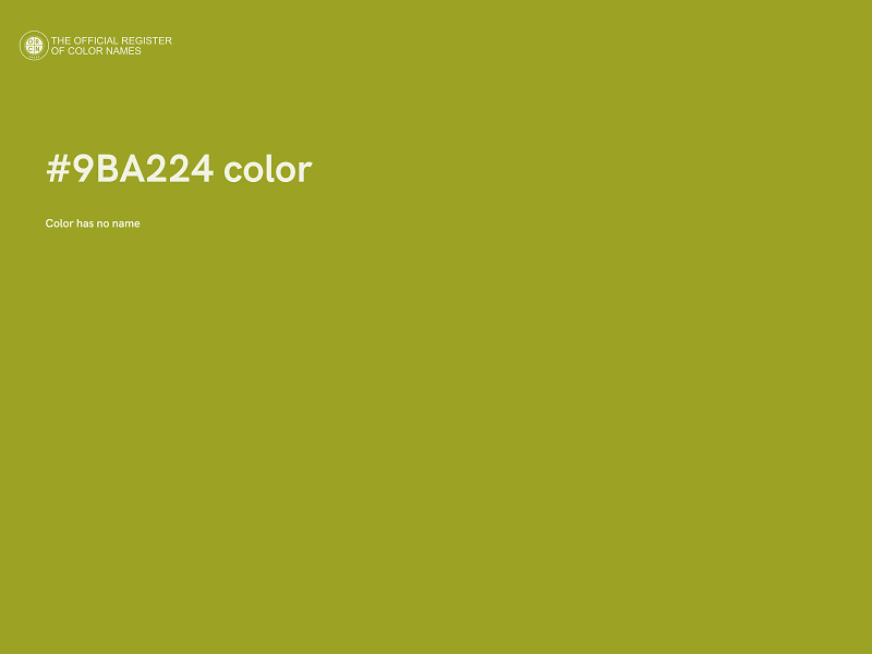 #9BA224 color image