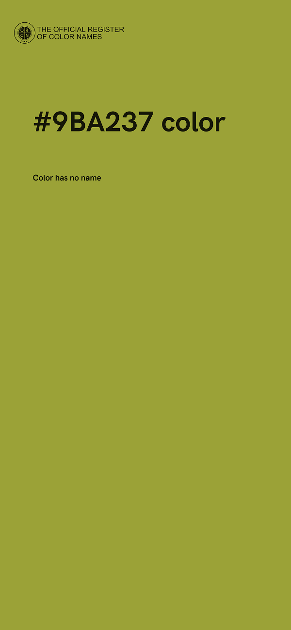 #9BA237 color image
