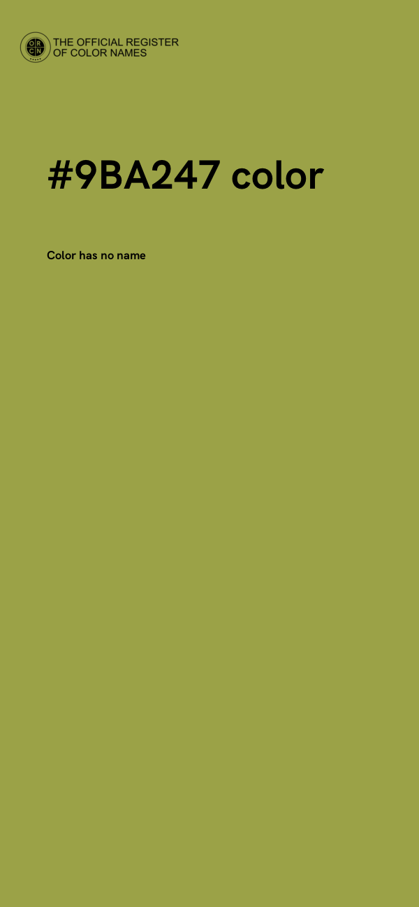 #9BA247 color image