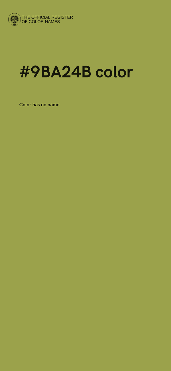 #9BA24B color image