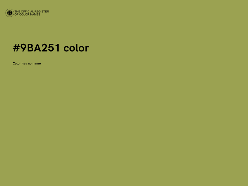 #9BA251 color image