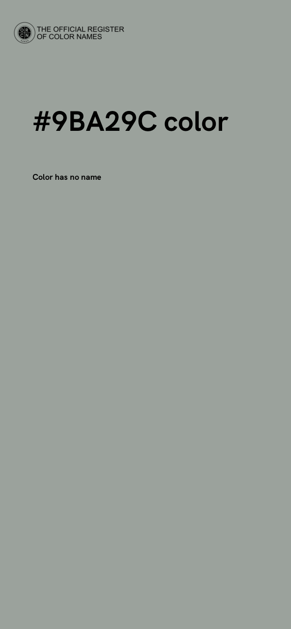 #9BA29C color image