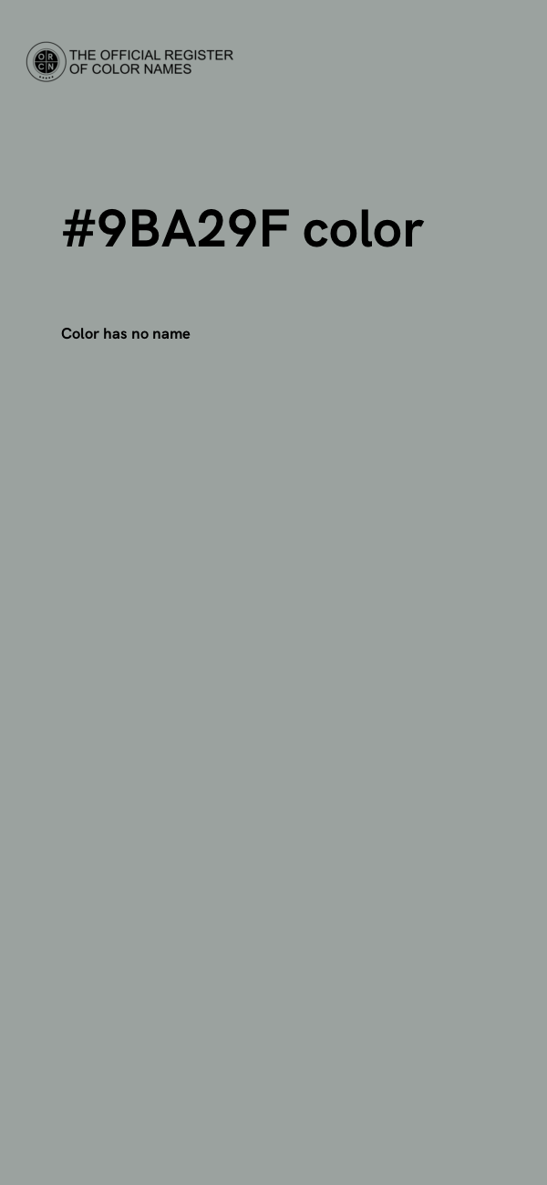#9BA29F color image