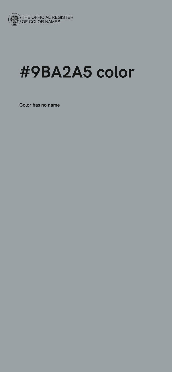 #9BA2A5 color image
