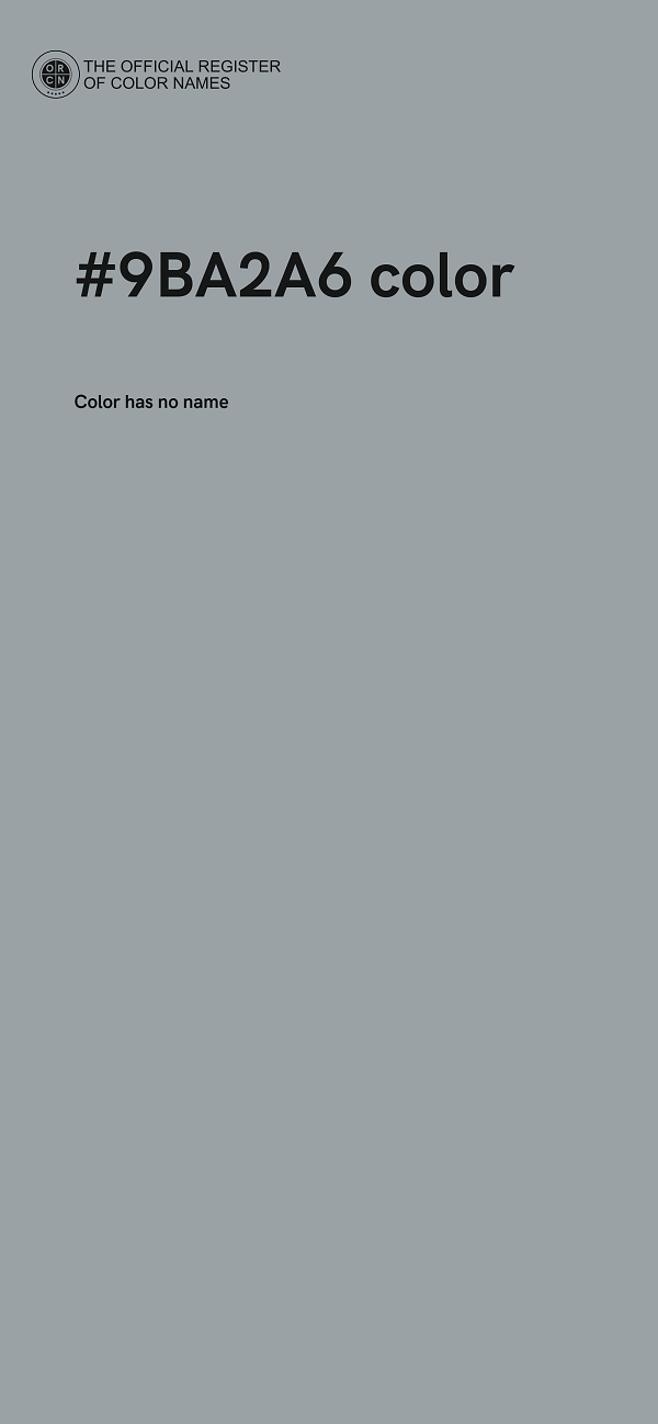 #9BA2A6 color image