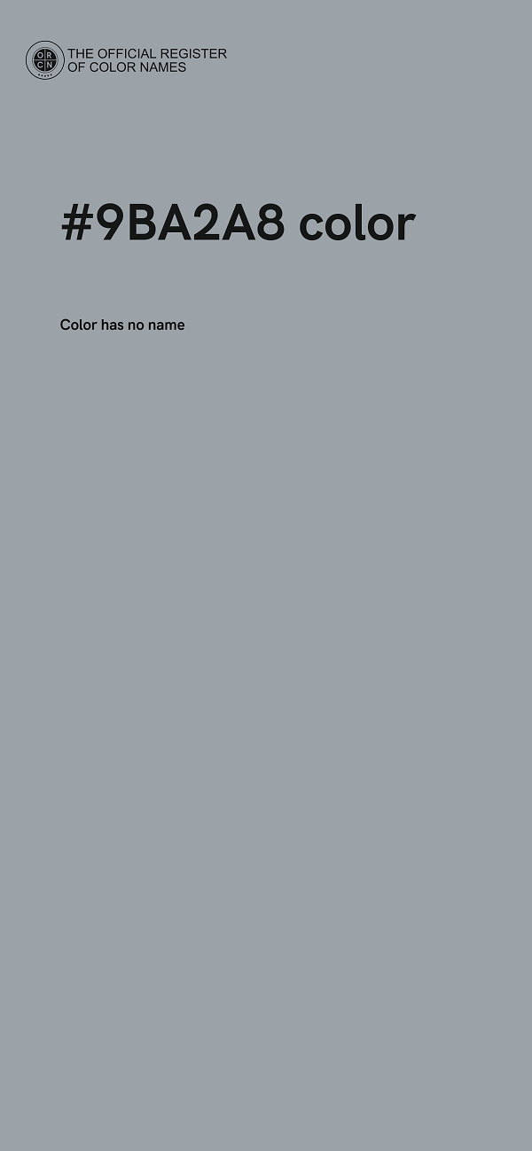 #9BA2A8 color image