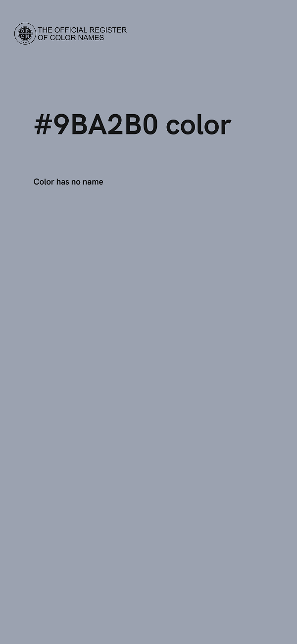 #9BA2B0 color image