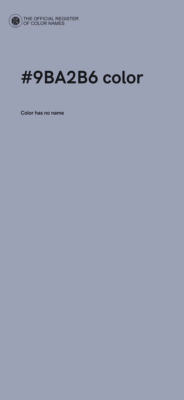 #9BA2B6 color image