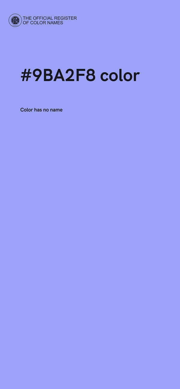 #9BA2F8 color image