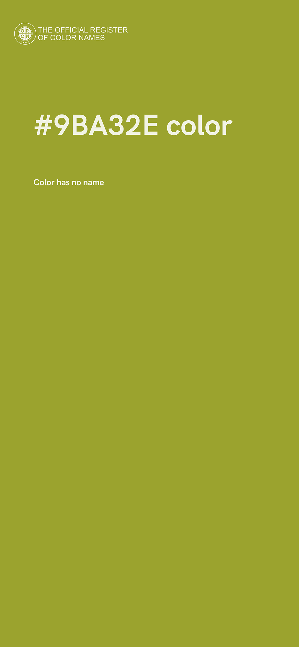 #9BA32E color image