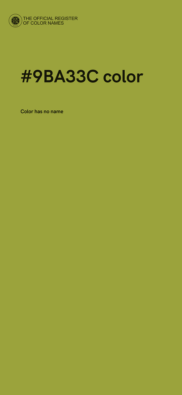 #9BA33C color image