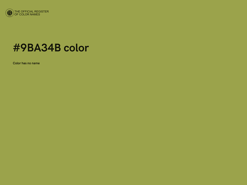 #9BA34B color image