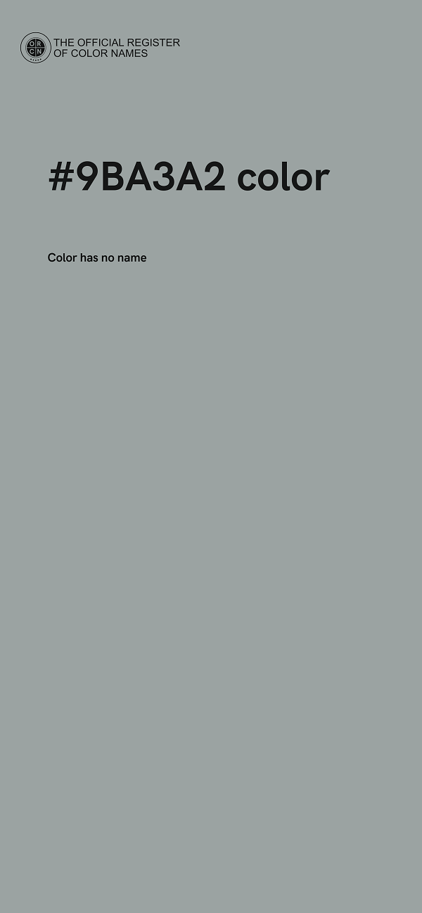 #9BA3A2 color image
