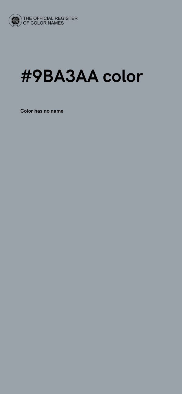 #9BA3AA color image