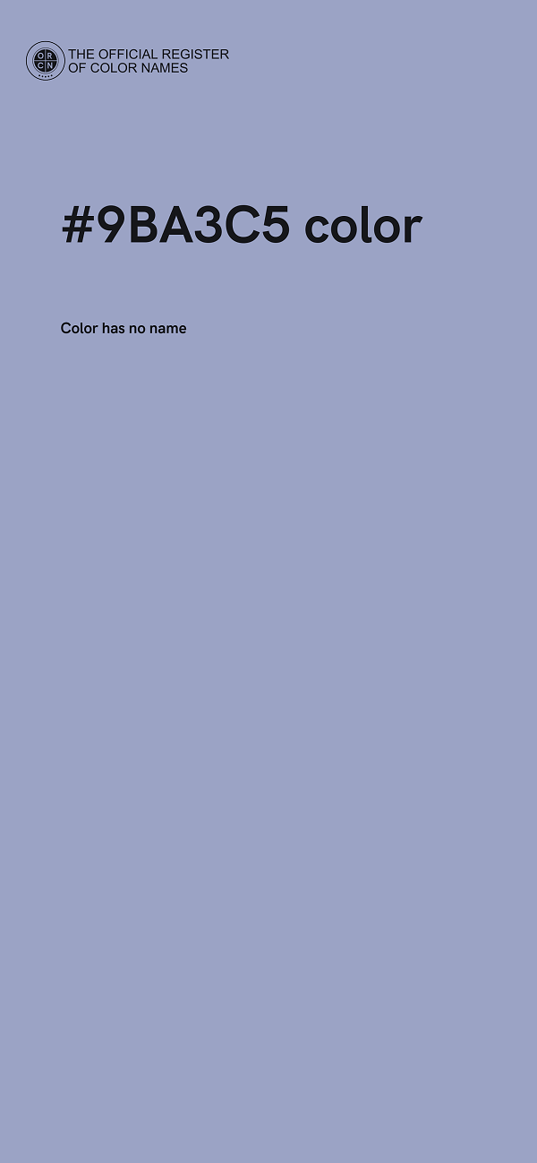 #9BA3C5 color image