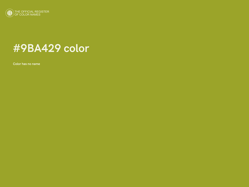 #9BA429 color image