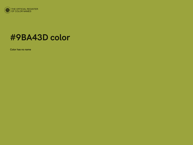 #9BA43D color image