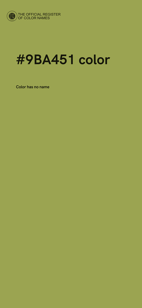 #9BA451 color image