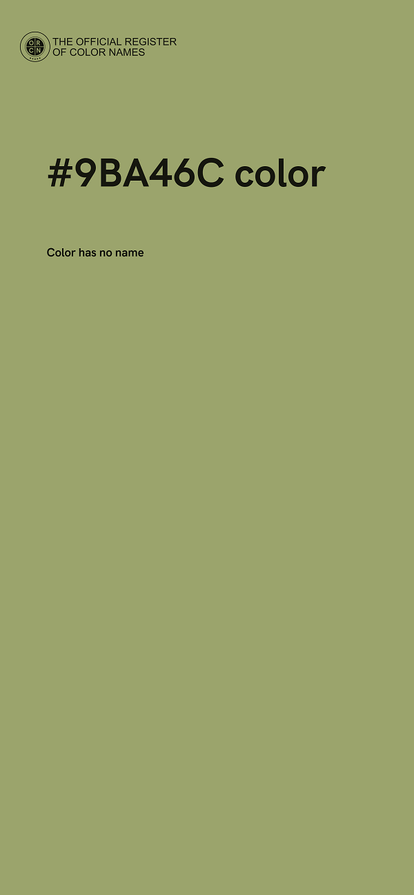 #9BA46C color image