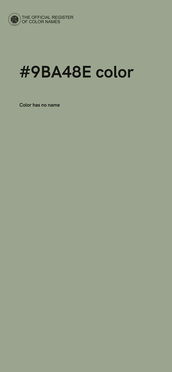 #9BA48E color image