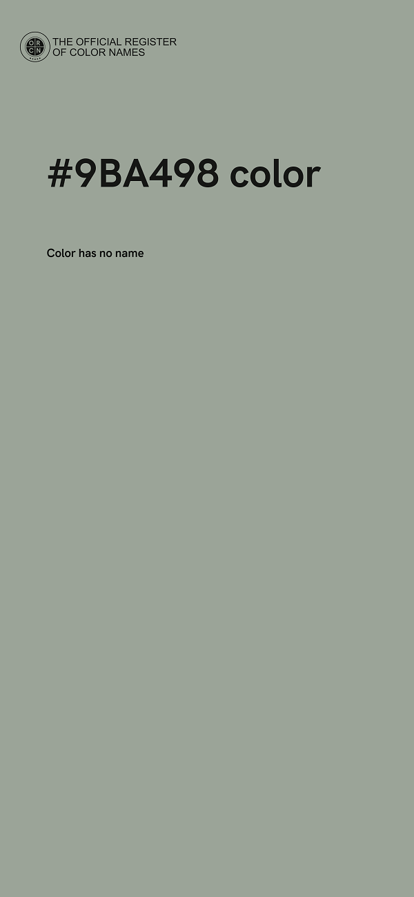 #9BA498 color image