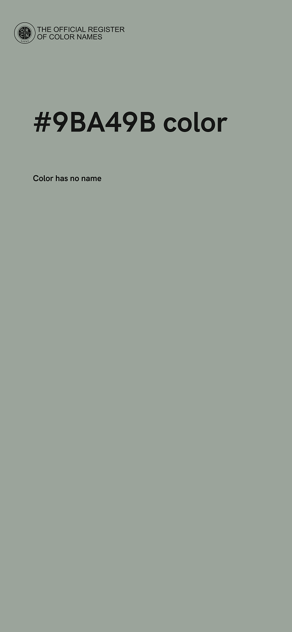 #9BA49B color image