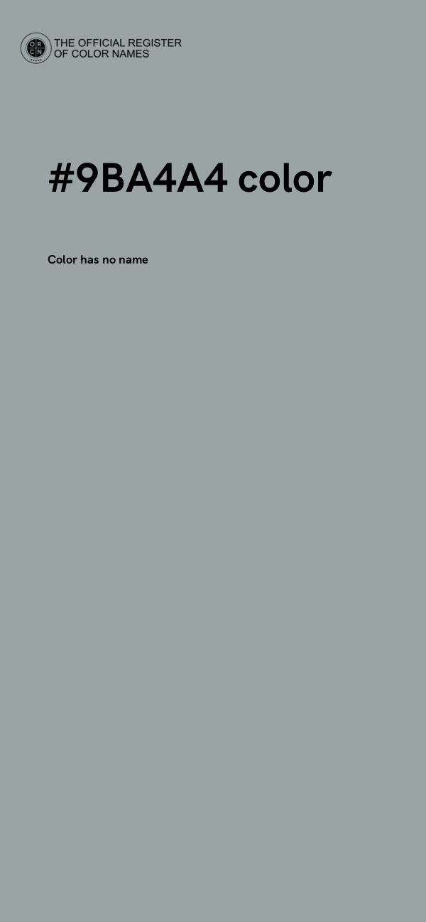 #9BA4A4 color image