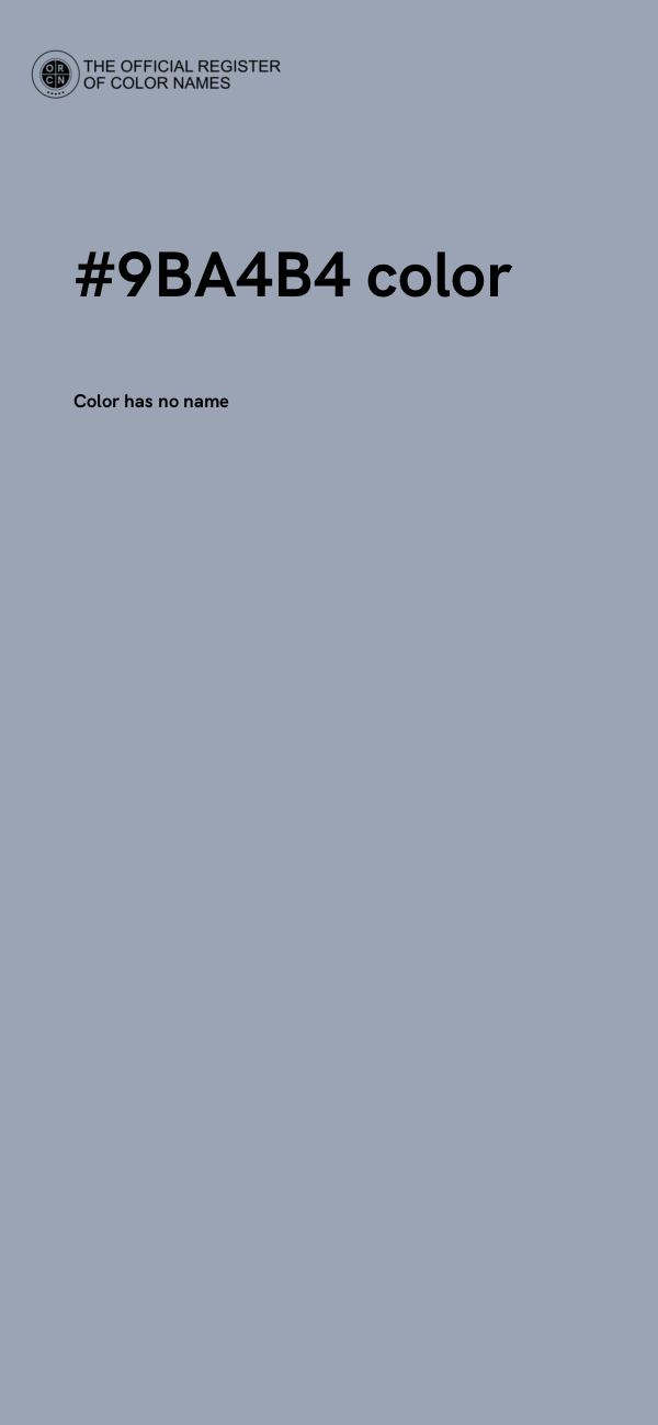 #9BA4B4 color image