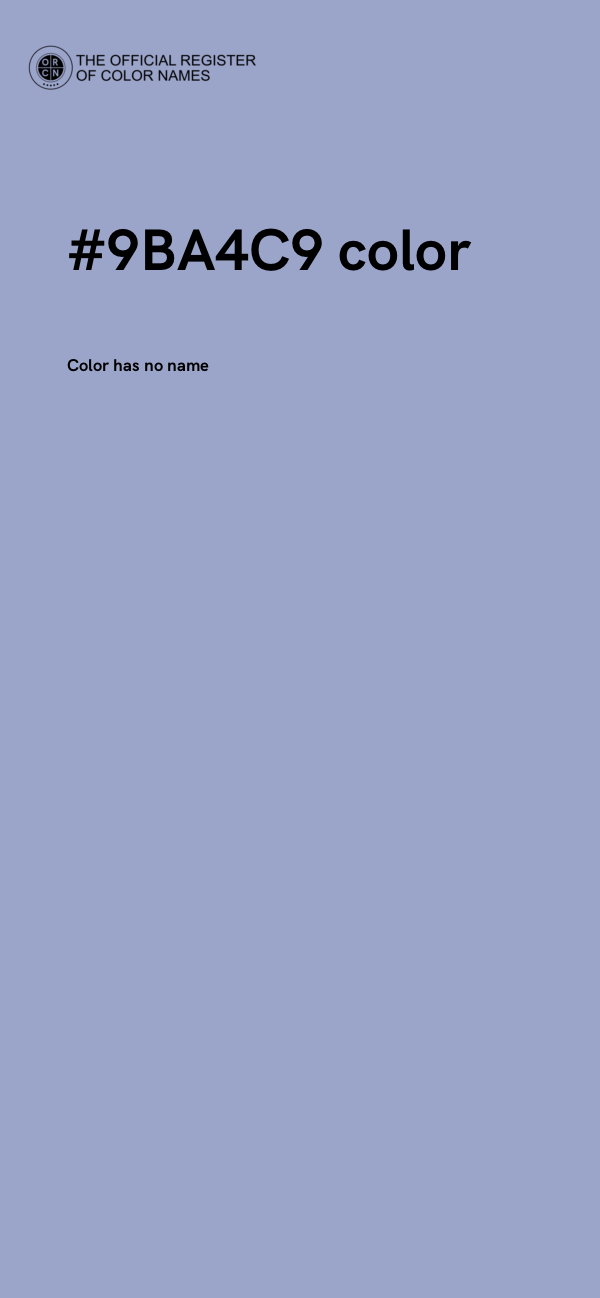 #9BA4C9 color image
